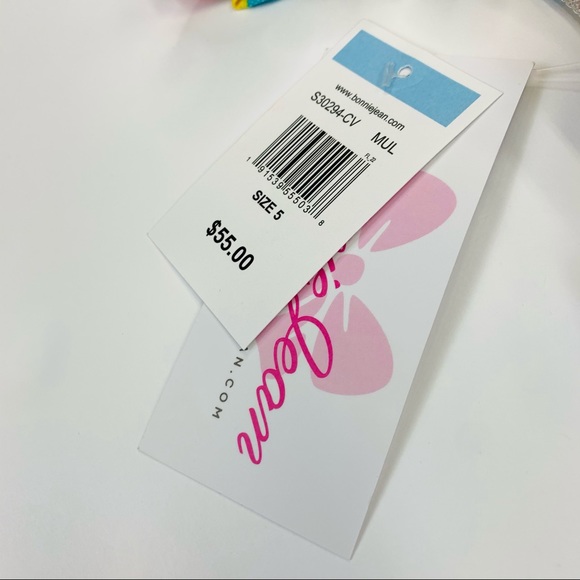 NWT Bonnie Jean Striped Colorful Romper Sz 5 #186 - Picture 13 of 15